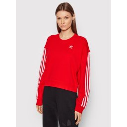 adidas Pulóver adicolor Classics HC2063 Piros Relaxed Fit