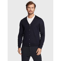 Boss Kardigán Mardon-L 50476356 Sötétkék Slim Fit