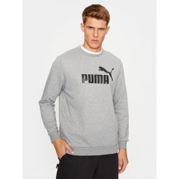 Puma Pulóver Ess Big Logo 586678 Szürke Regular Fit