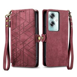GEOM pénztárca tok Oppo A79 5G piroshoz