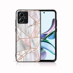 PROTEMIO MY ART Védőburkolat a Motorola Moto G54 5G / G54 5G Power Edition számára PINK MARBLE (143)
