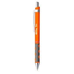 ROTRING Golyóstoll, 0,8 mm, nyomógombos, neonnarancs tolltest, ROTRING "Tikky", kék