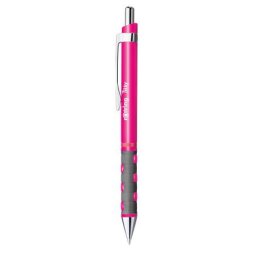 ROTRING Golyóstoll, 0,8 mm, nyomógombos, neon rózsaszín tolltest, ROTRING "Tikky", kék