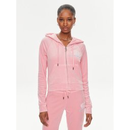 Juicy Couture Pulóver Madison JCWAS23329 Rózsaszín Slim Fit
