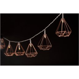 Karácsonyi Beltéri Füzér Fém kerettel 10 LED WW 1,65m (2AA nt.) Entac