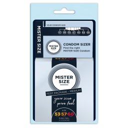 Mister Size óvszer Tesztcsomag Péniszmérővel - 3 db
