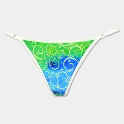 Dressa Active mintás állítható pántos string tanga bugyi - zöld