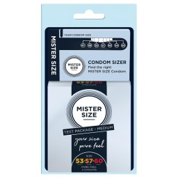 Mister Size óvszer Tesztcsomag Péniszmérővel - 3 db