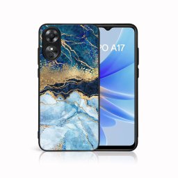 PROTEMIO MY ART Védőburkolat a Oppo A17-hez BLUE MARBLE (141)