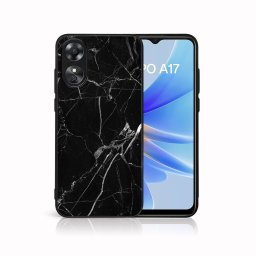 PROTEMIO MY ART Védőburkolat a Oppo A17-hez BLACK MARBLE (142)