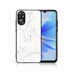 PROTEMIO MY ART Védőburkolat a Oppo A17-hez WHITE MARBLE (144)