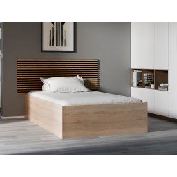 BELLA ágy 120x200 cm, sonoma tölgy Ágyrács: Léces ágyrács, Matrac: Deluxe 10 cm matrac