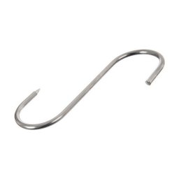 Hentes rozsdamentes acél húshorog, füstölő horog 130 x 5 mm, 5 db