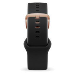 ICE smart 1.0 és 2.0, 1,96 - Fekete, rozé arany szilikon szíj - (022283)
