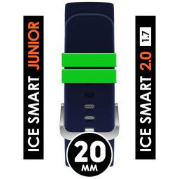 ICE smart junior 2.0, 1,70 - Kék, ezüst szilikon szíj - 022318)
