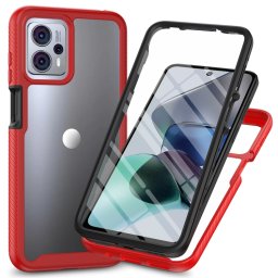 DUAL Kétoldalas borító fóliával Motorola Moto G13 / G23 piros