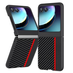 CARBON Védőburkolat Motorola Razr 40 Ultra piros