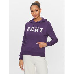 Gant Pulóver Reg Graphic Hoodie 4200742 Lila Regular Fit