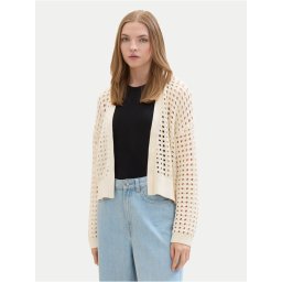 Tom Tailor Denim Kardigán 1040756 Bézs Relaxed Fit