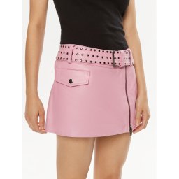 One Teaspoon Bőr szoknya Rizzo 26306 Rózsaszín Slim Fit