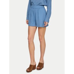 Vila Szövet rövidnadrág Lania 14089489 Kék Loose Fit