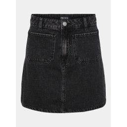 Pieces Farmer szoknya Sky 17147301 Fekete Regular Fit