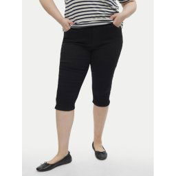 Vero Moda Curve Capri nadrágok Cjune 10303171 Fekete Slim Fit