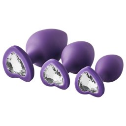 Flirts anal training kit - anál plug szett (3 db) (lila)