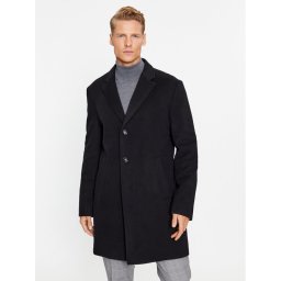 Boss Gyapjú kabát H-Hyde-Bib-234 50502250 Fekete Slim Fit