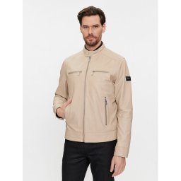 KARL LAGERFELD Bőrkabát 555019 541422 Bézs Regular Fit