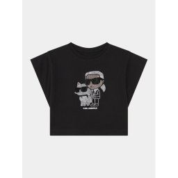 Karl Lagerfeld Kids Blúz Z30113 M Fekete Regular Fit