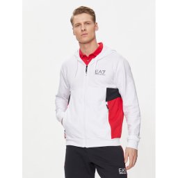 EA7 Emporio Armani Pulóver 3DPM15 PJLIZ 1100 Fehér Regular Fit