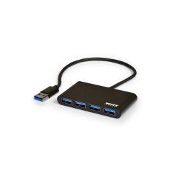 PORT HUB USB-A, 4x USB-A 3.0, fekete