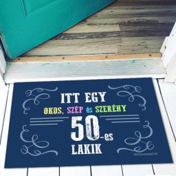 Vicces lábtörlő - Itt egy okos 50-es Lábtörlő