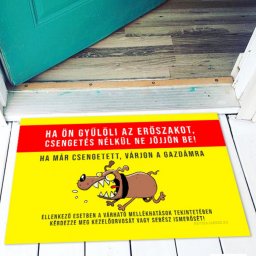 Vicces lábtörlő - Ha Ön gyűlöli az erőszakot, kutyás