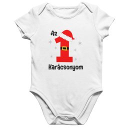 Az első karácsonyom mikulás sapkás babaruha