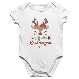 Szarvas fejes első karácsonyom lányos babaruha