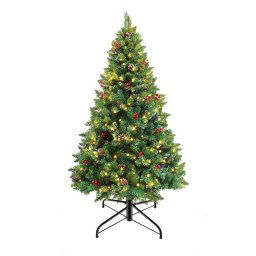 LED-es műfenyő melegfehér-100 LED-es, 120 cm