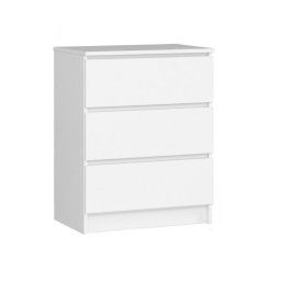 3 fiókos komód fehér 60*77*40 cm