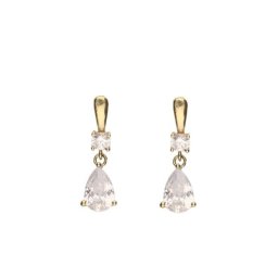 Kristálycsepp, 9K arany fülbevaló
