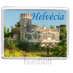 Helvécia -Wéber-kastély (Bagolyvár) hűtőmágnes (műanyag keretes)