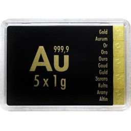 Arany Combibarren Valcambi 5x1 g - befektetési aranytábla