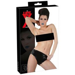 LATEX - női bugyi belső dildóval (fekete)