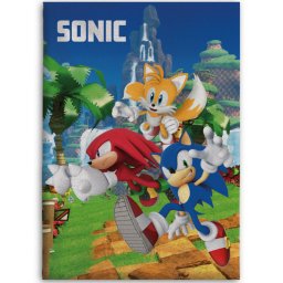 Sonic, a sündisznó Speedy Dreams polár takaró 100x140cm