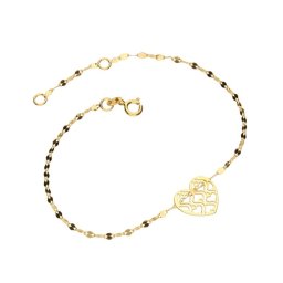 14K arany karkötő, egyedi szív dísszel