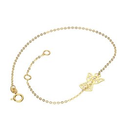 14K arany karkötő, angyal dísszel