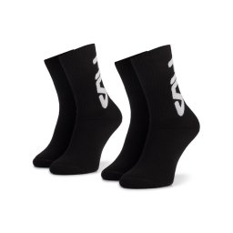 Fila 2 pár hosszú szárú unisex zokni Calza F9598 Fekete