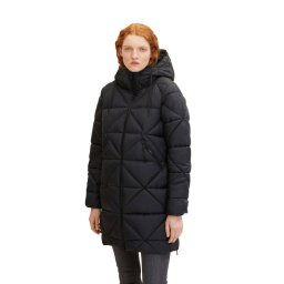 Tom Tailor Denim Pehelykabát 1032689 Fekete Regular Fit