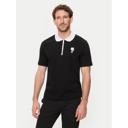 KARL LAGERFELD Pólóing 745025 542224 Fekete Regular Fit