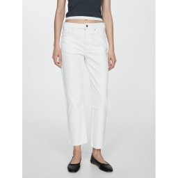 Mango Farmer Blanca 67026320 Fehér Cropped Fit